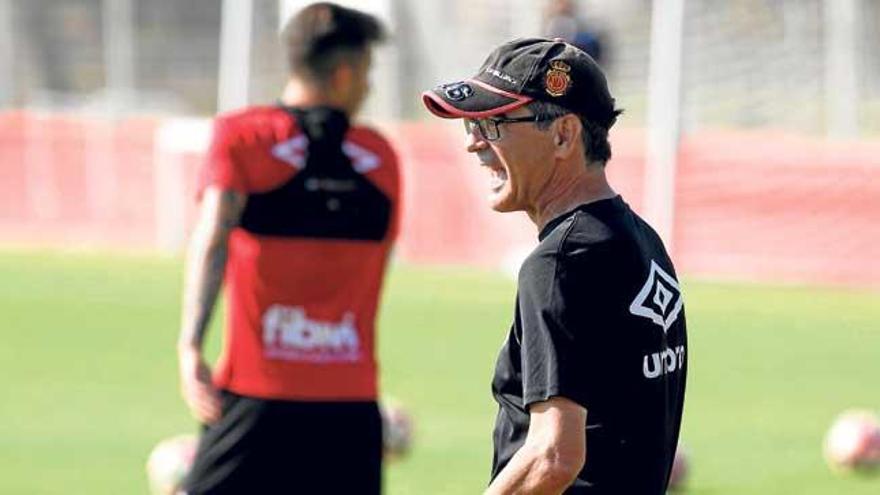 Vázquez en el entrenamiento del jueves en son Bibiloni.