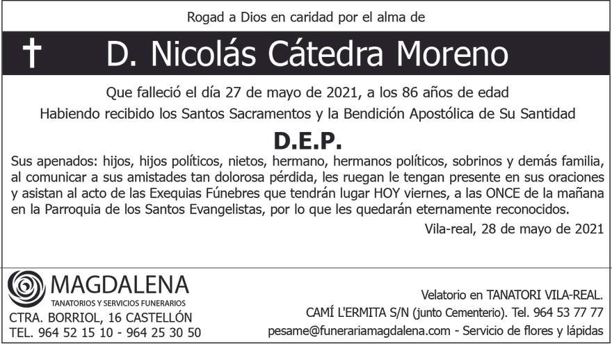 D. Nicolás Cátedra Moreno