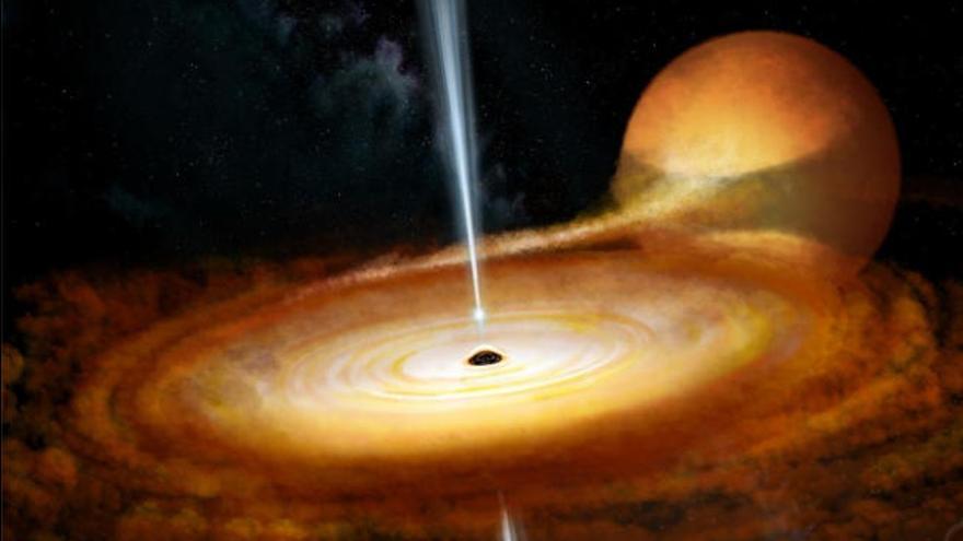 Imagen de agujero negro de John A. Paice, facilitada por el IAC.