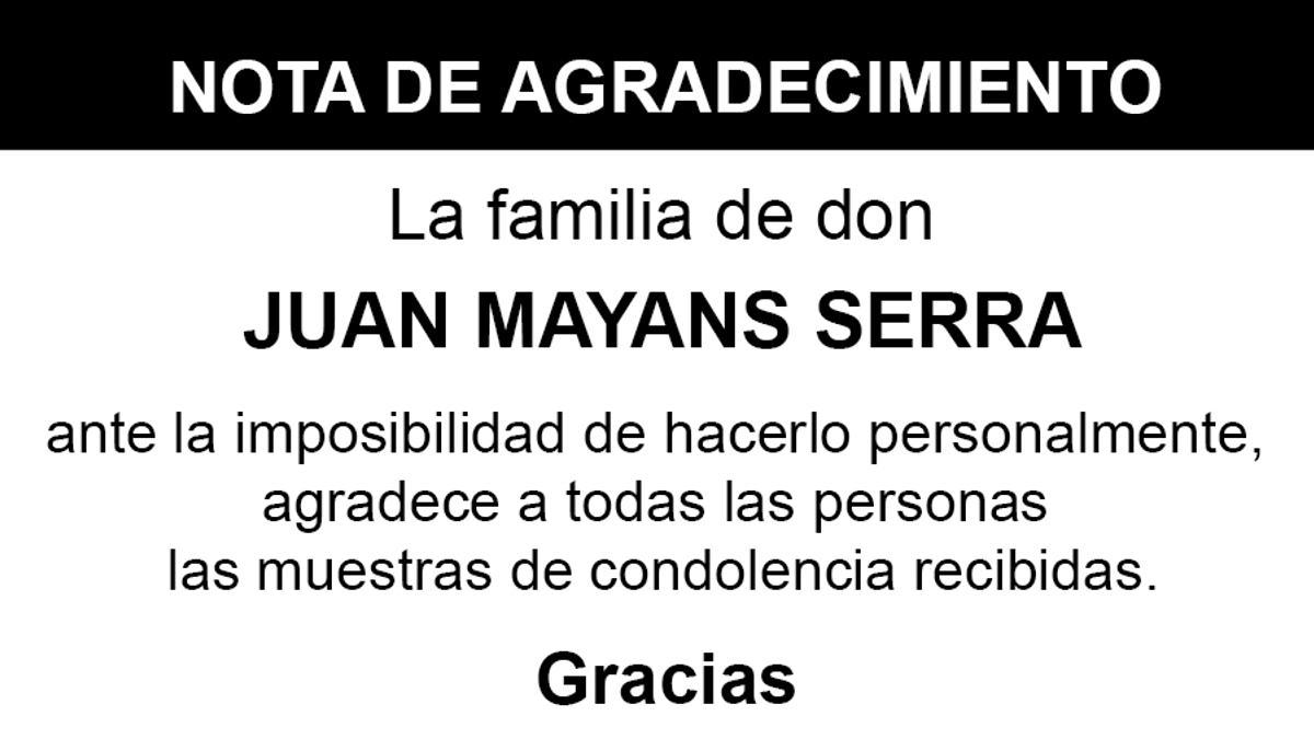 Nota Juan Mayans Serra
