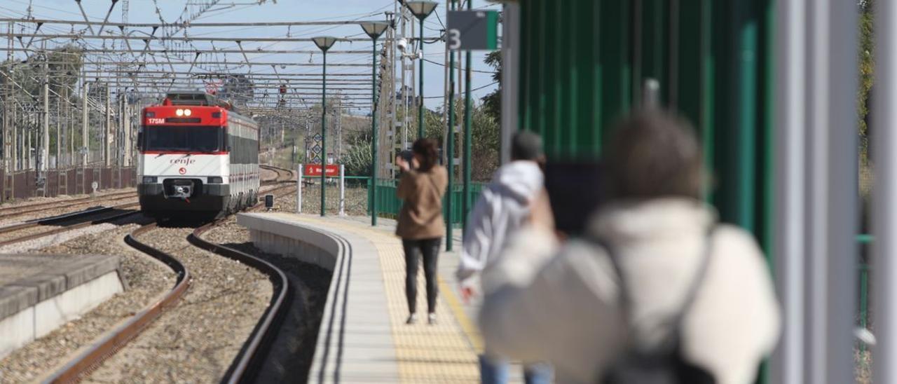 Tren en una estación de Córdoba.