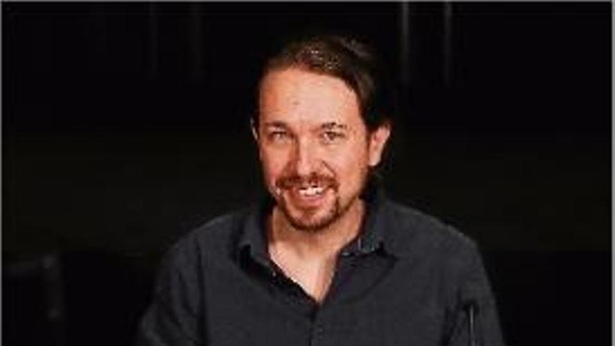 El líder de Podem, Pablo Iglesias, a la reunió del Consell Ciutadà.