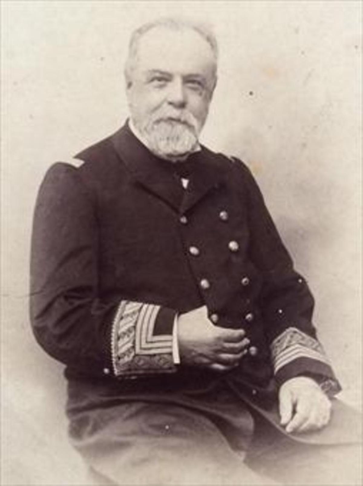 Retrato del almirante Pascual Cervera Topete, que acaba de perder una calle en Barcelona.