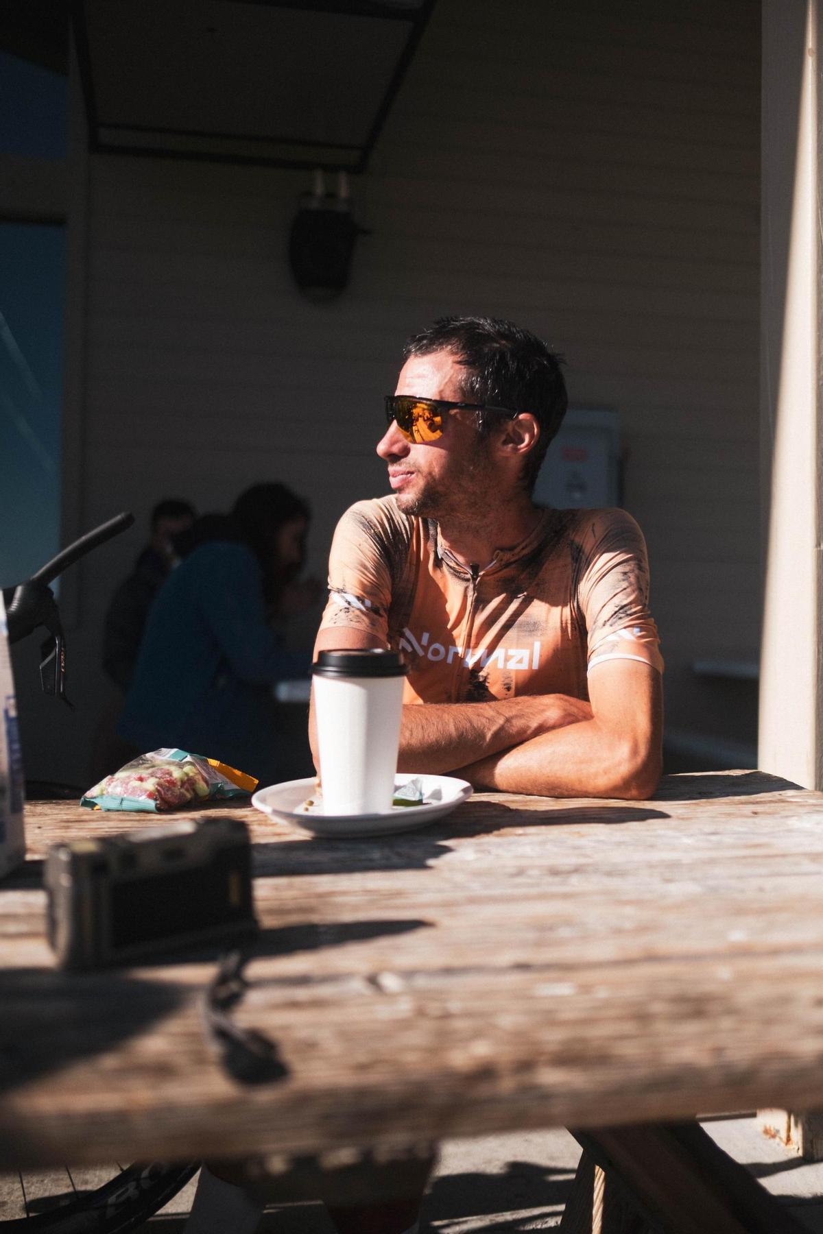 Kilian Jornet, durante una de sus paradas