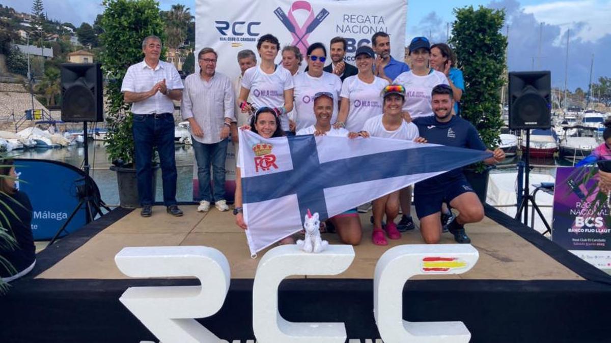 El equipo del Real Club de Regatas de Alicante Rema Vida ha ganado la medalla de oro en la primera regata BCS Breast Cancer Survivor.