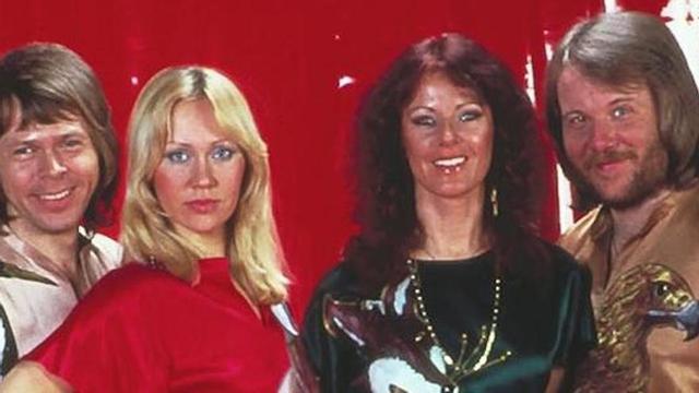 Los miembros del grupo musical sueco ABBA.