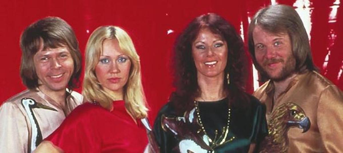 Los miembros del grupo musical sueco ABBA.