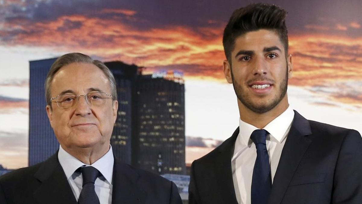 Florentino Pérez presume de su buen ojo con Marco Asensio