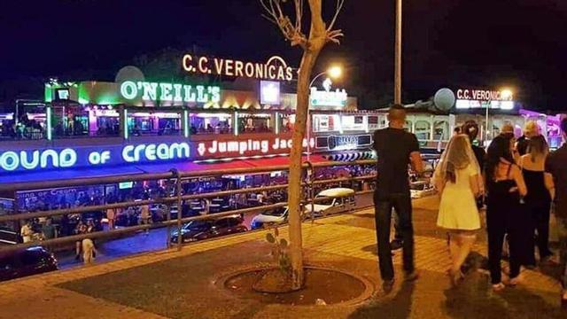 Zona de ocio nocturno de Verónicas, en Playa de las Américas (Arona).