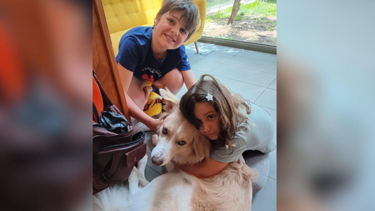 Gabo, con Tristán y Ariane.