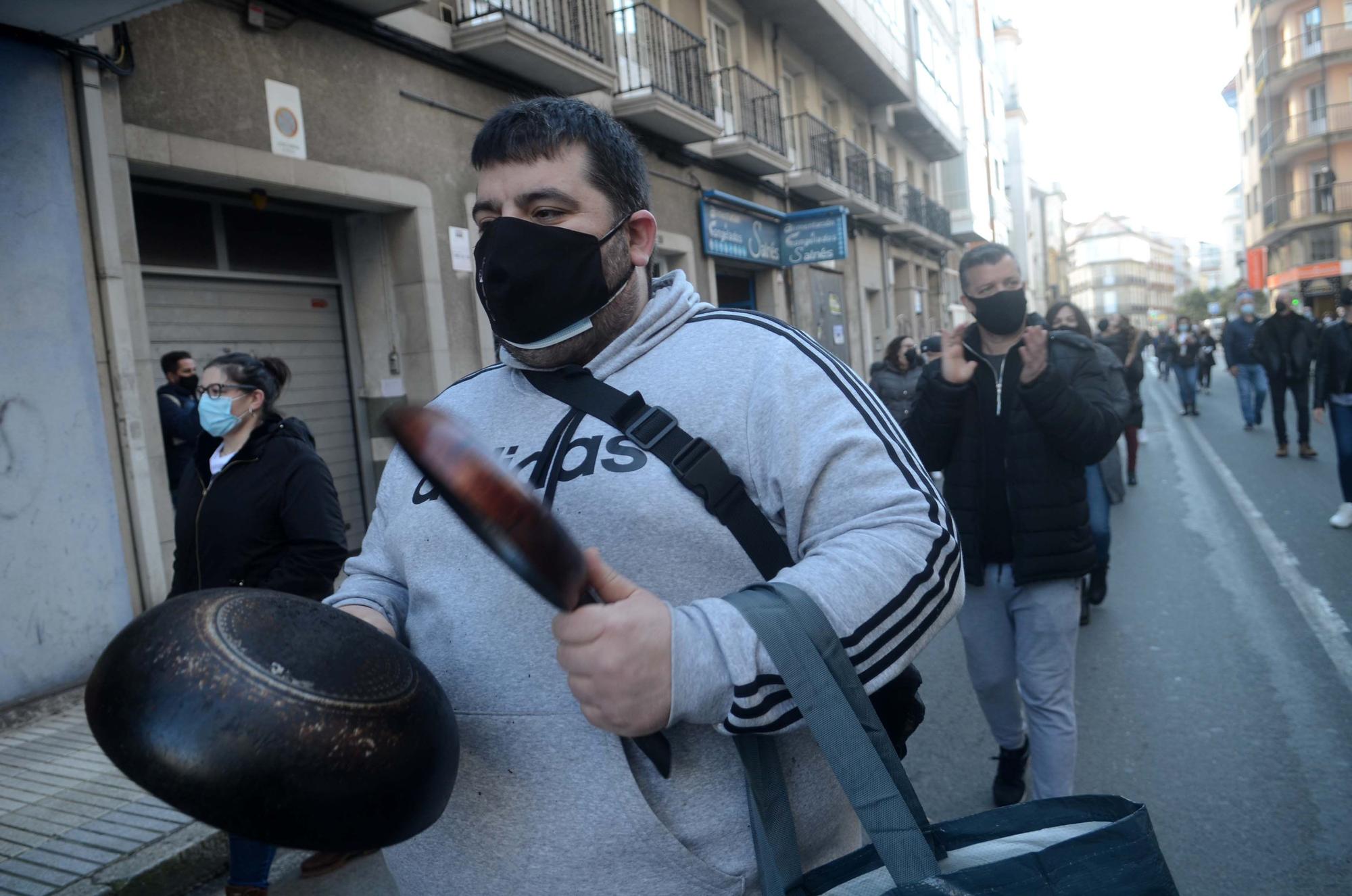 Manifestación masiva de la hostelería en Vilagarcía