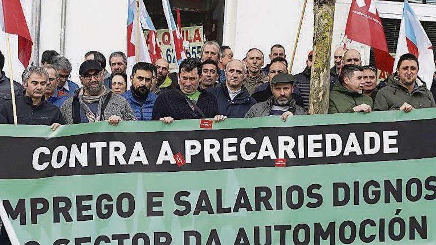 Protesta en Santiago. // X.Á.