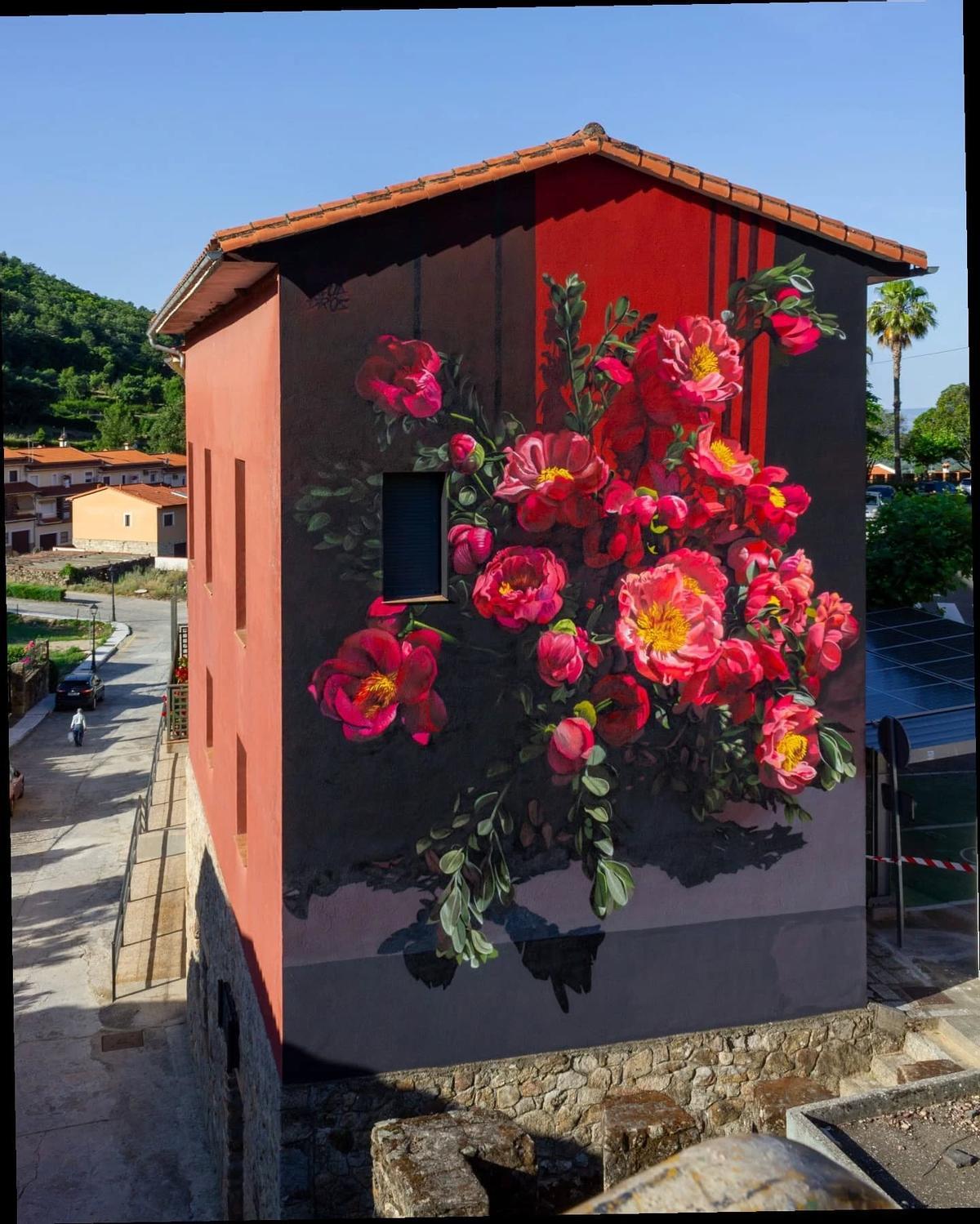 Mural en Pasarón de la Vera de Brea.