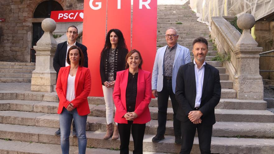 Els sis primers membres de la llista del PSC a les comarques gironines.