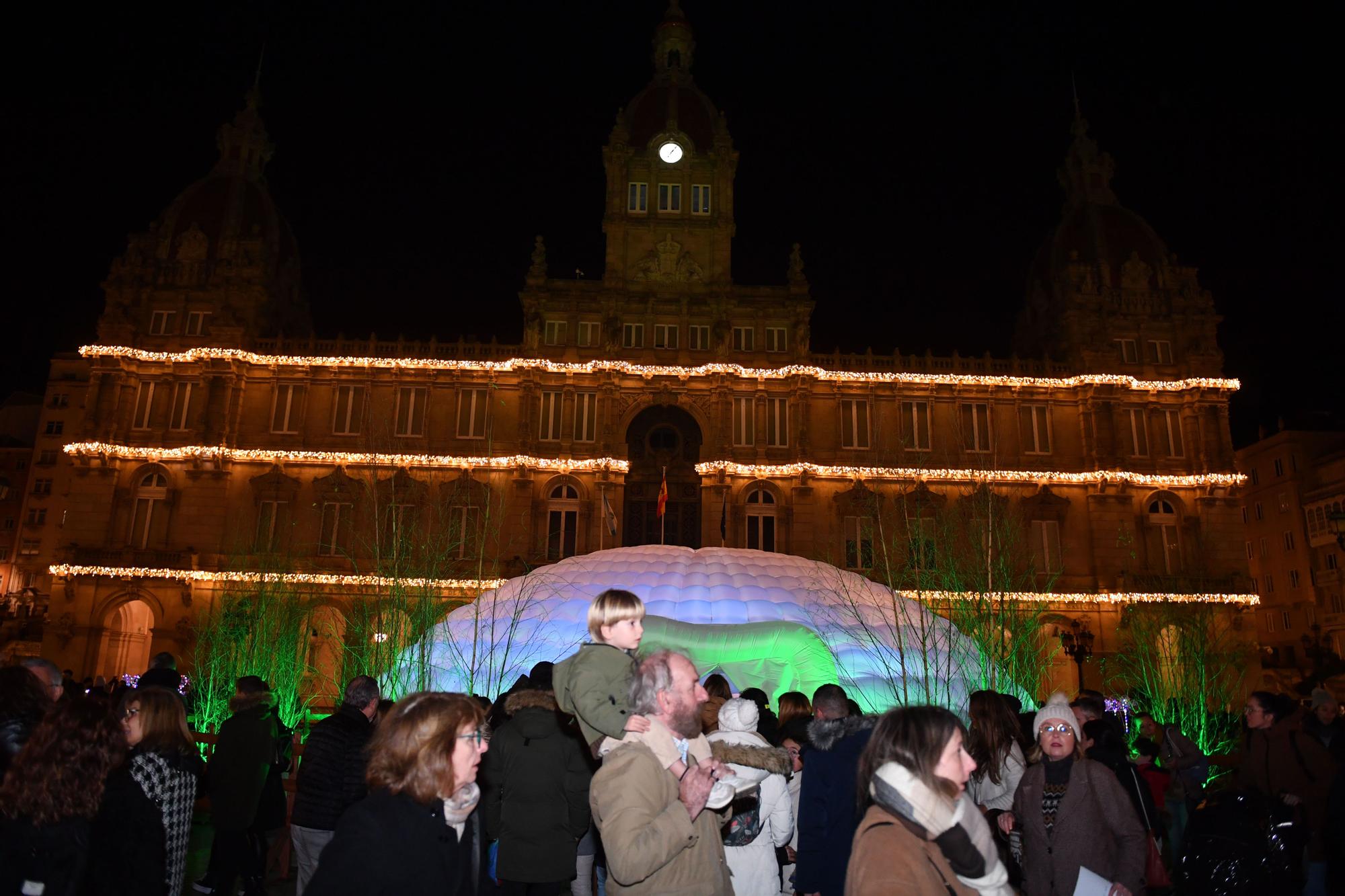 Encendido de las luces de Navidad en A Coruña