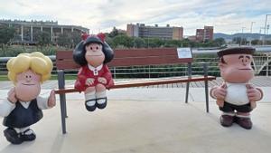 Santa Coloma de Gramenet retira les escultures de Mafalda, Susanita i Manolito