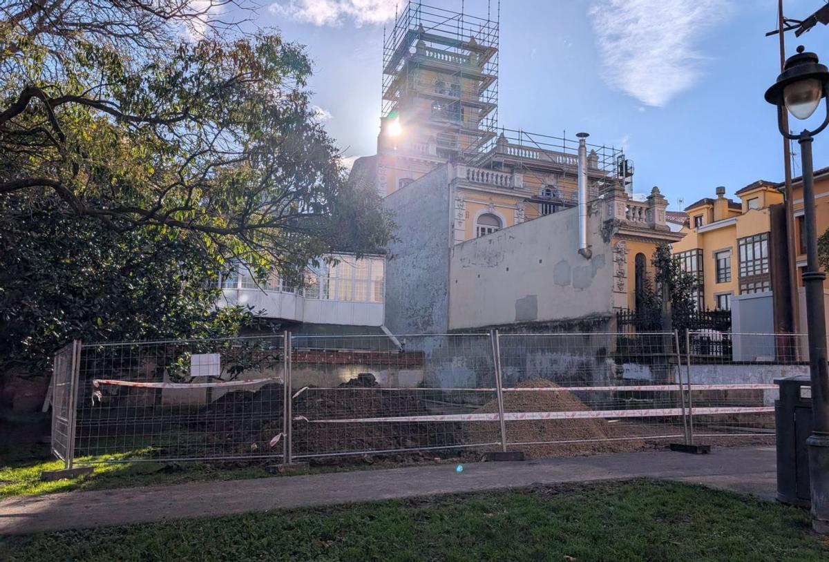 Obras en el palacio de Balsera.