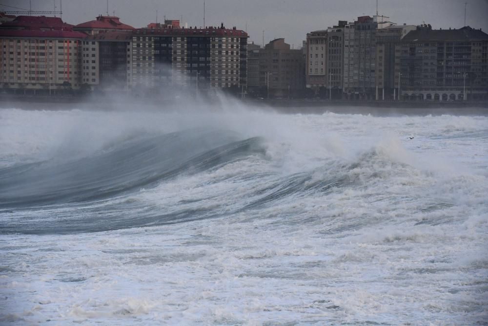 Temporal de viento en A Coruña