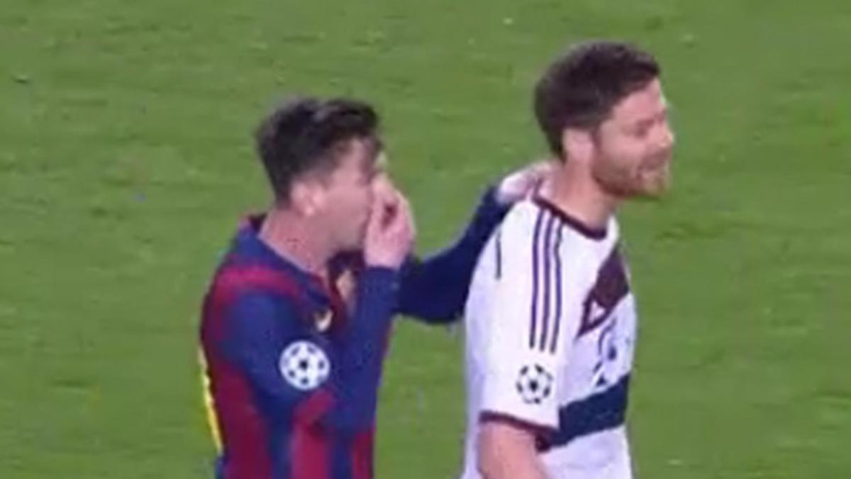 Messi y Xabi Alonso, al final del FC Barcelona - Bayern de Múnich