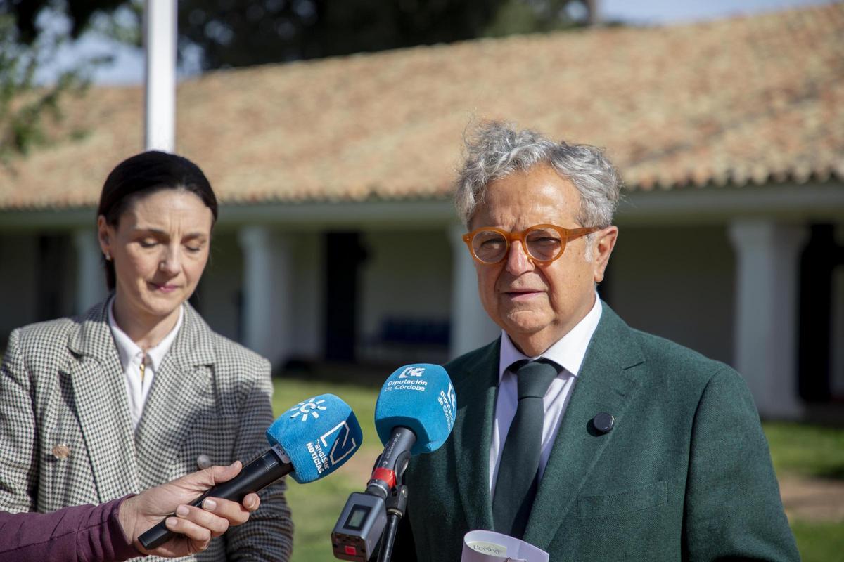 Salvador Fuentes, presidente de la Diputación de Córdoba, este lunes, en un acto en Cerro Muriano.