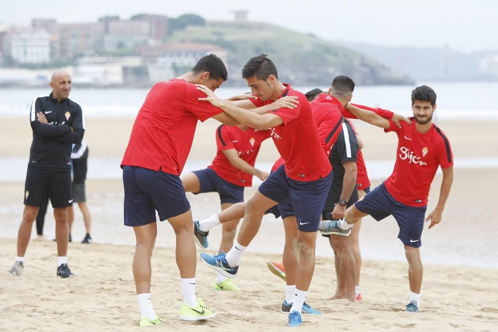 El Sporting entrena en San Lorenzo