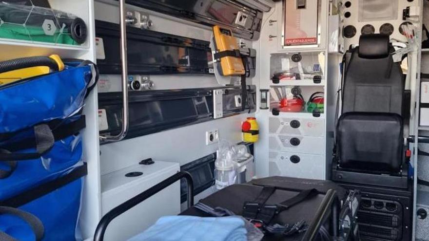 Equipamiento interior de las ambulancias.