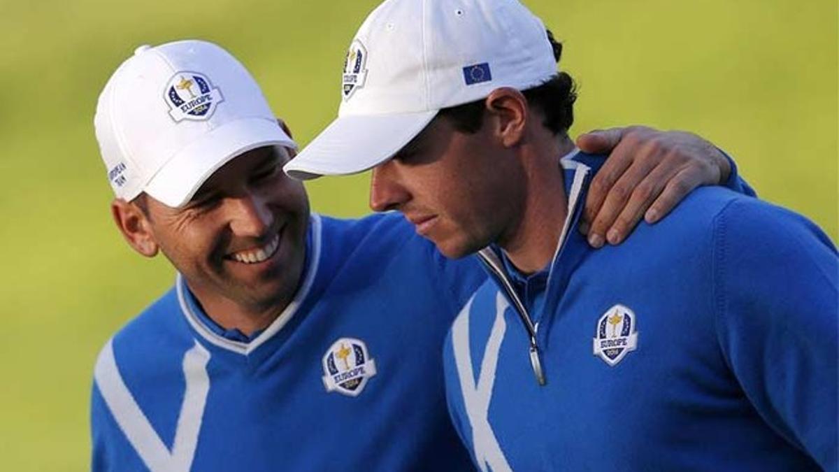 Sergio García, en una imagen tomada a finales de septiembre junto a Rory McIlroy