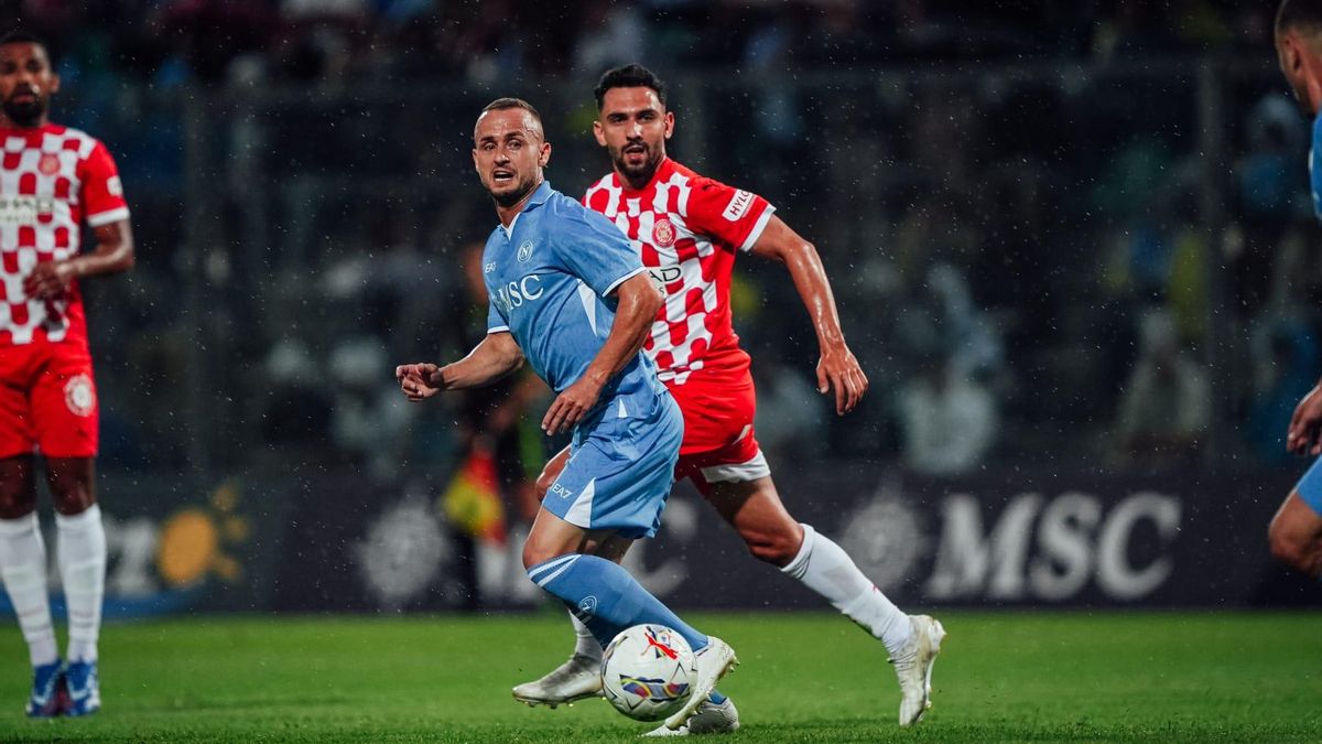 Iván Martín i Lobotka, en el partit de l'estiu passat contra el Nàpols