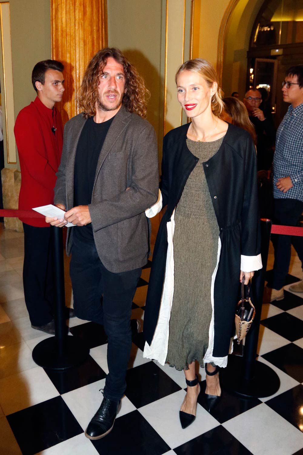 Carles Puyol y Vanesa Lorenzo, en el Gran Liceu de Barcelona