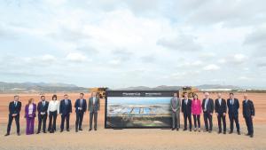 Acto de inicio de las obras de la gigafactoría de baterías, con Felipe VI, Pedro Sánchez y Ximo Puig.