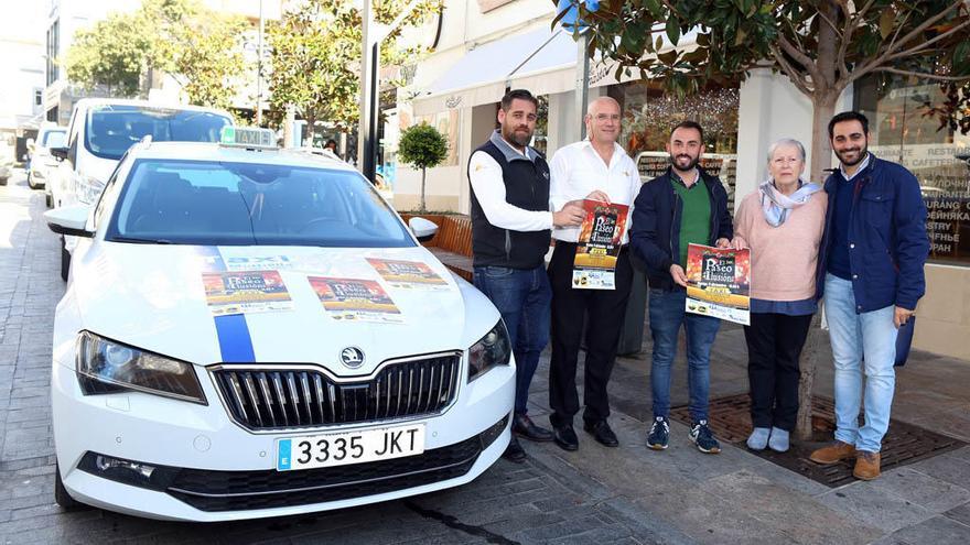 Varios de los taxistas que colaborarán en el Paseo de la Ilusión.