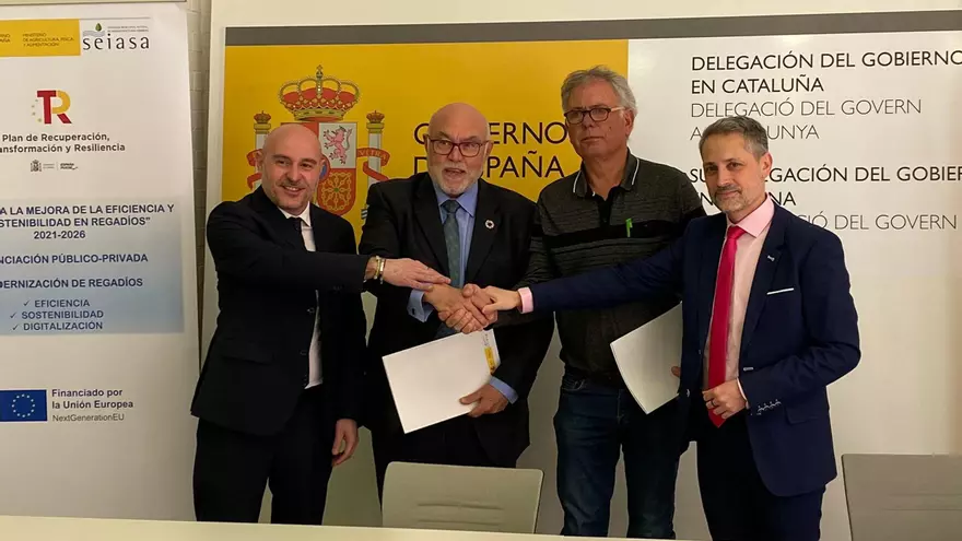 Inverteixen 35,8 MEUR en millorar les comunitats de regants de Pals i Colomers per estalviar prop d'un 15% d'aigua