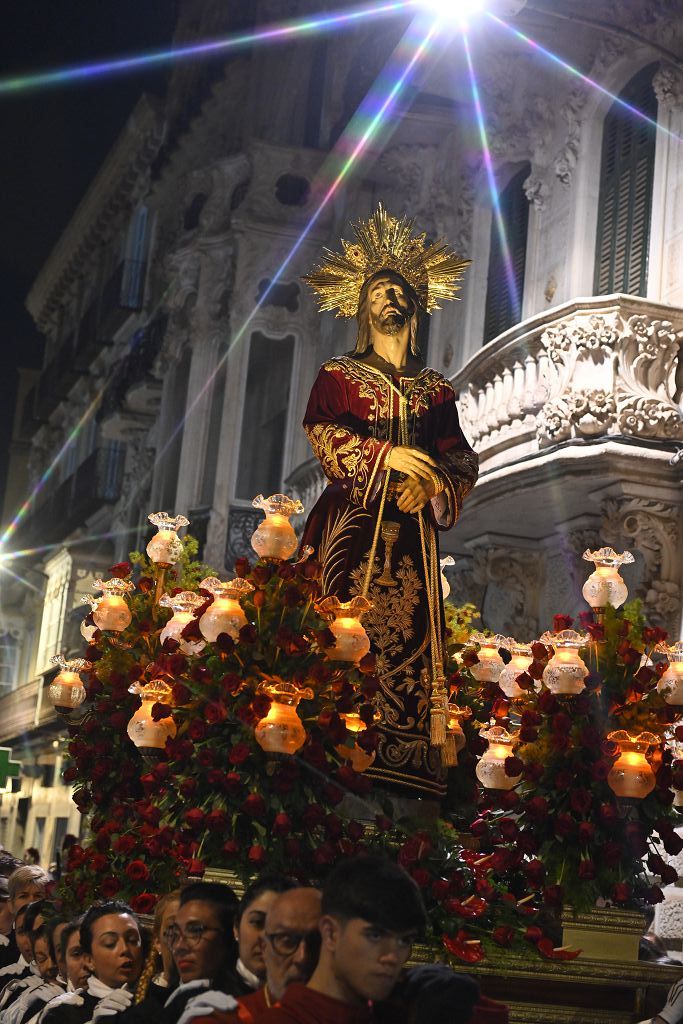 La Cofradía California procesiona con el Cristo del Prendimiento y la Virgen del Primer Dolor