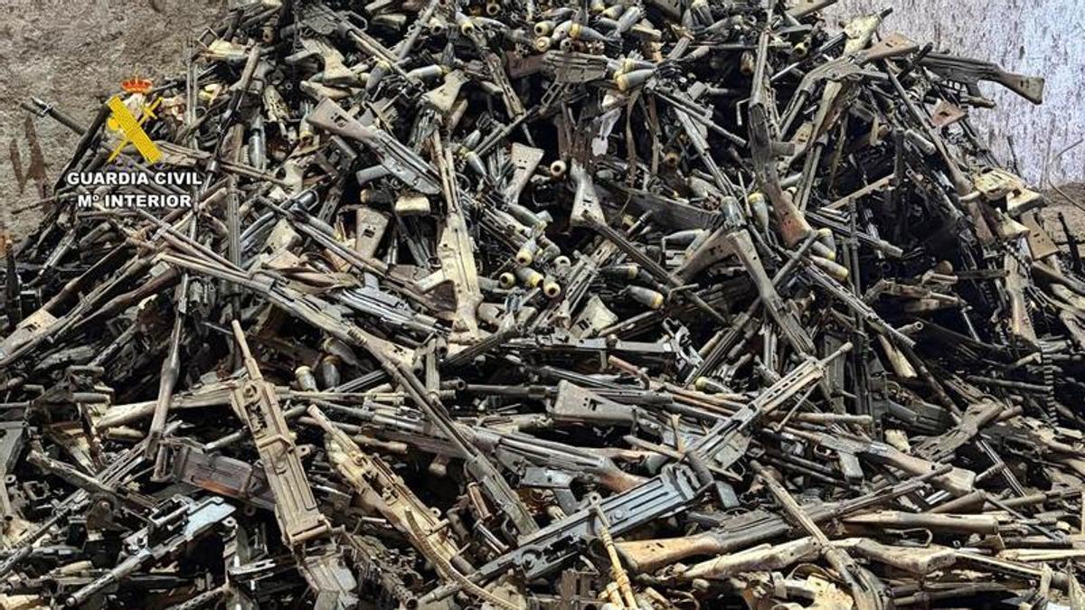Armas halladas en Quintana de la Serena.