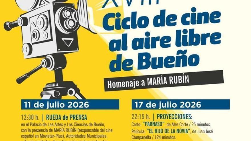 El ciclo de cine al aire de Bueño continua con la emsión del corto "Parnaso" y la película "El hijo de la novia"
