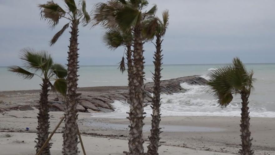 Fuertes rachas de viento y lluvia en Castellón