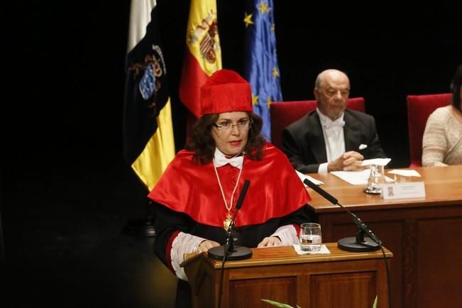 Delia Padrón Acto apertura del curso en la ULL , universidad , rector manuel ledesma reyes , presidente fernando clavijo , rector de las palmas , josé regidor garcía