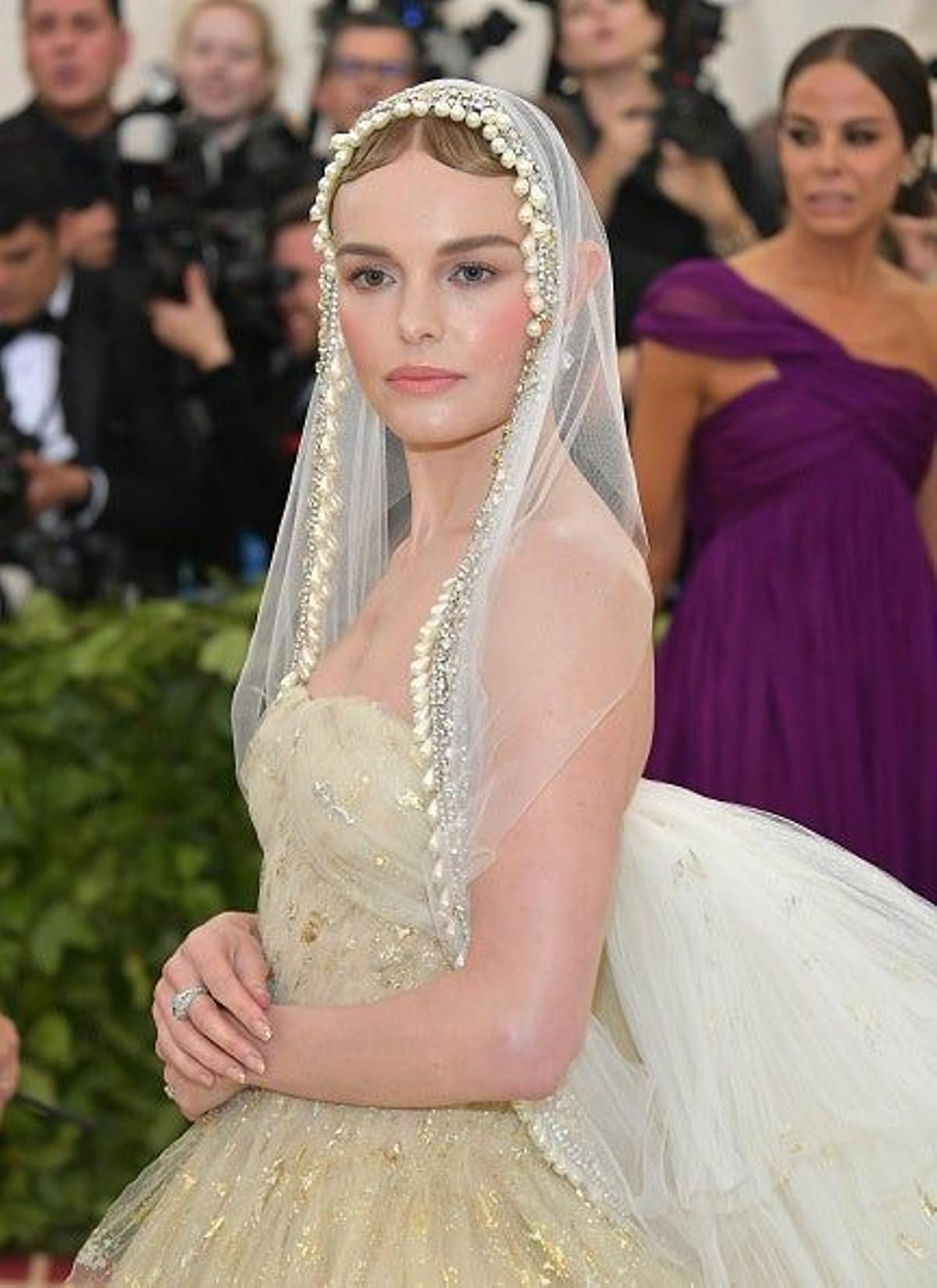 Kate Bosworth parece de porcelana en la Gala Met