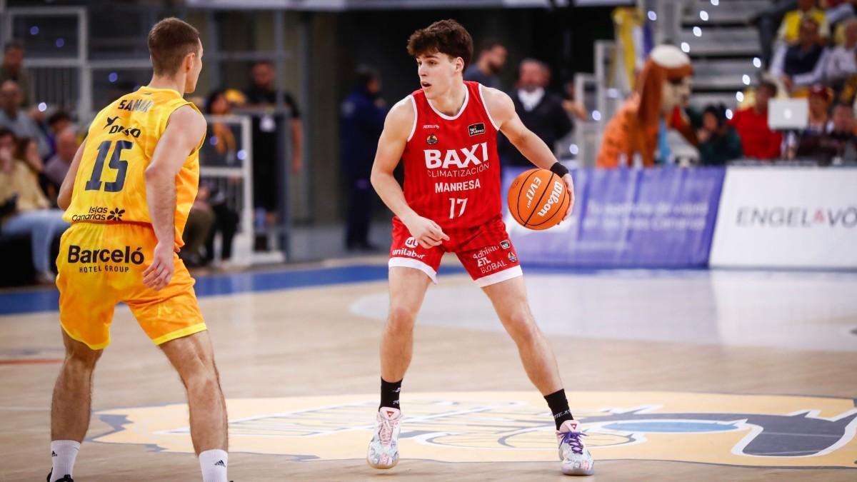 Mario Saint-Supery, en el partido de Liga Endesa ante Dreamland Gran Canaria