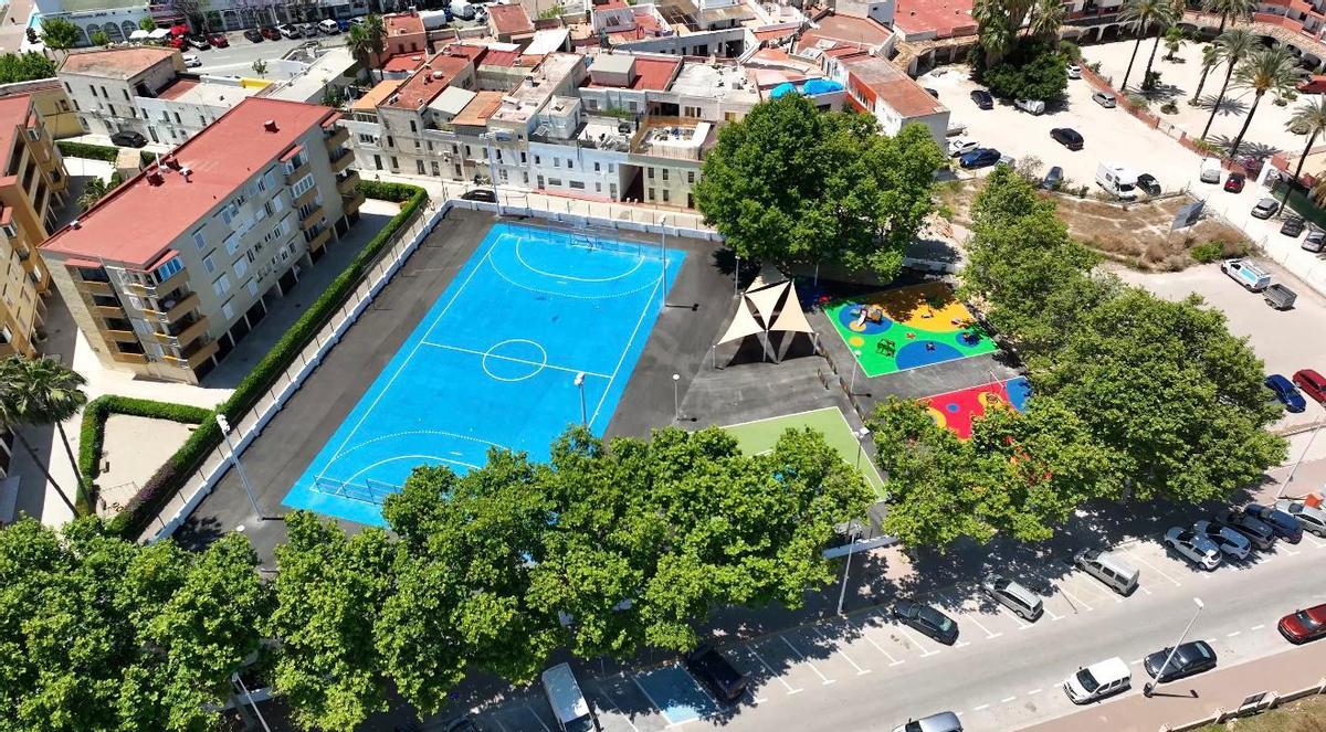 Imagen área del nuevo parque de Jávea Park