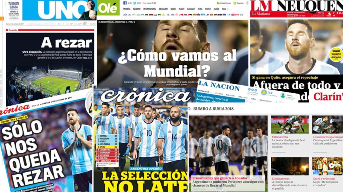 La prensa argentina, dura con la albiceleste