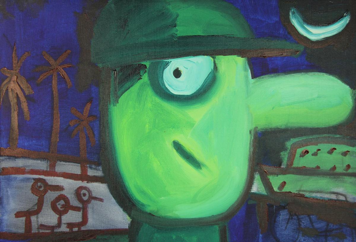 Una de las obras que se pueden ver en la muestra, en este caso del artista Javier Mariscal