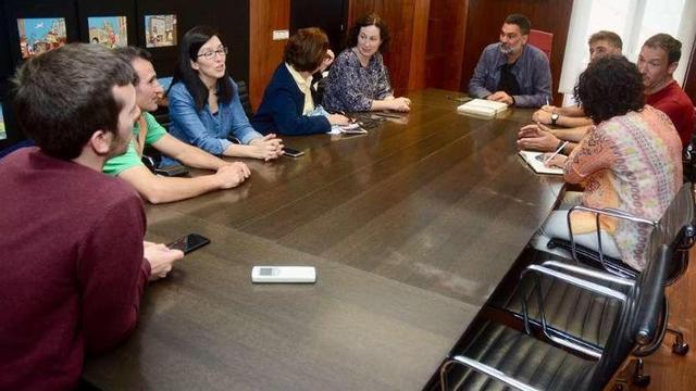 Reunión de ayer con representantes del sector forestal. // Rafa Vázquez