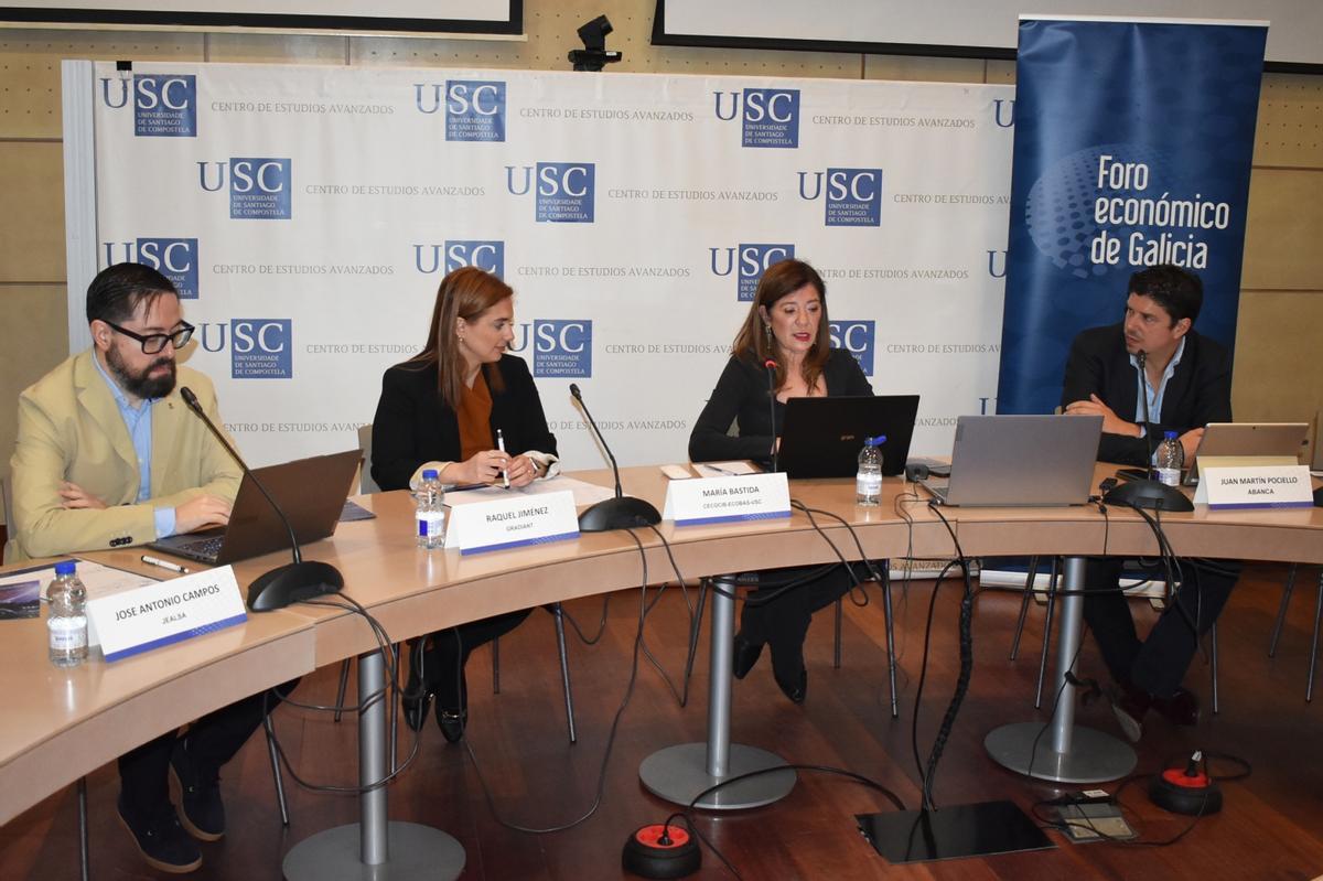 José A. Campos Leal (Jealsa), Raquel Jiménez (Gradiant) , María Bastida, y Juan Martín Pociello (Abanca), este miércoles