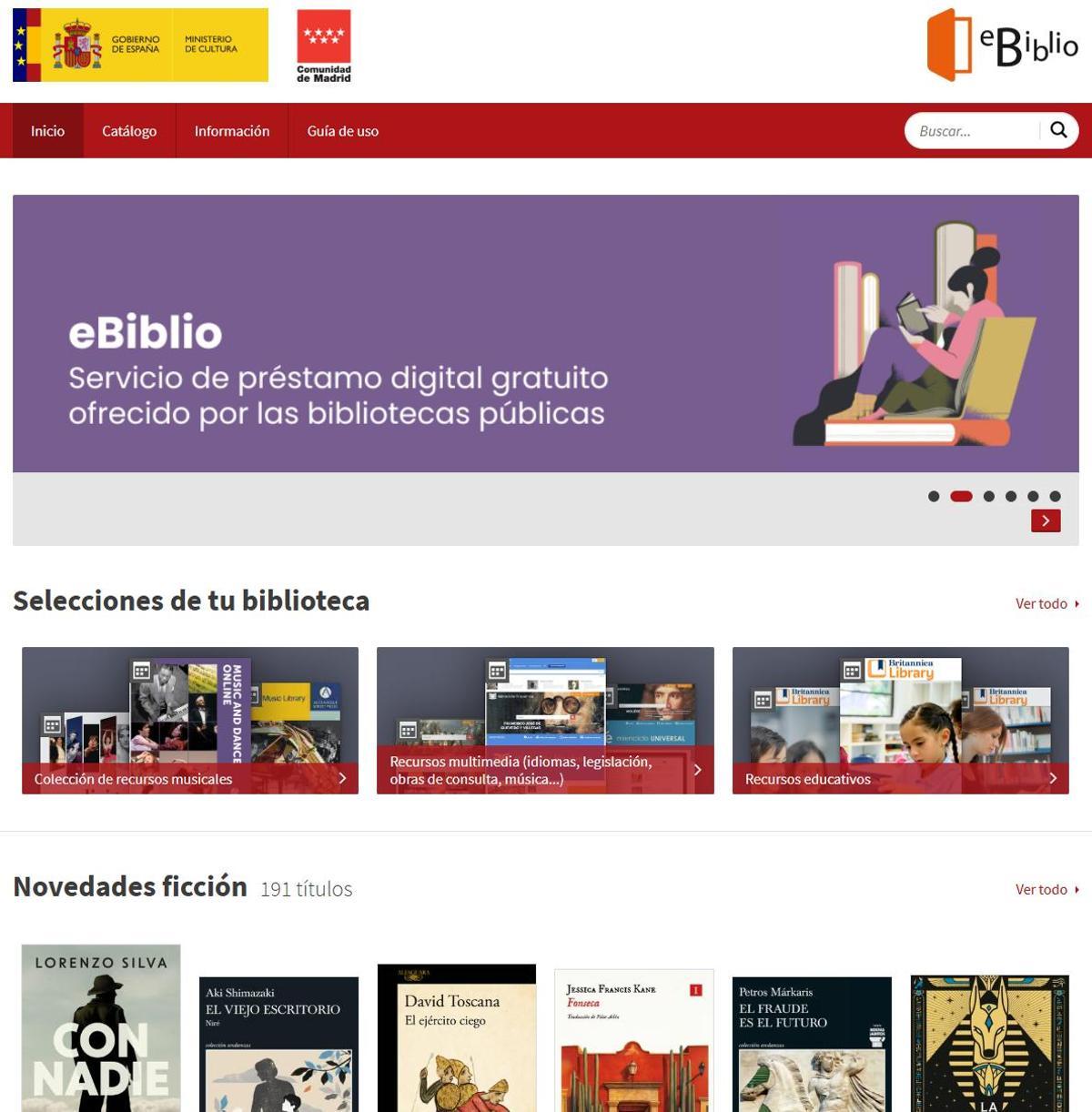 Portal eBiblio Madrid