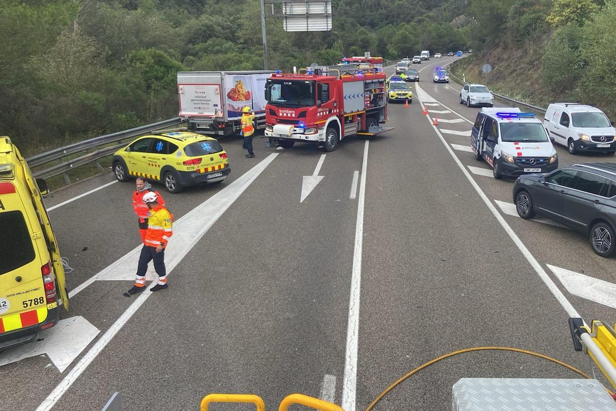 L'accident de trànsit a la N-II.