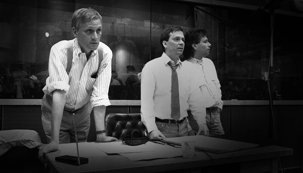 Howard Ashman (izquierda) y Alan Menken (derecha), durante la grabación de 'La sirenita'