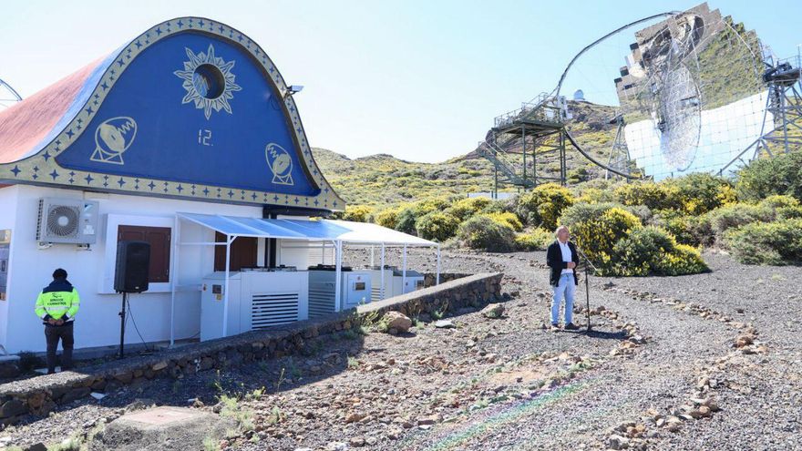 Inauguración de la nueva fachada de los telescopios Magic en el Roque de Los Muchachos.