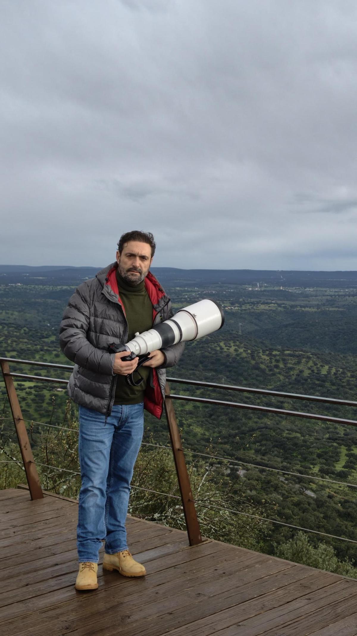 Néstor Rodan en el Castillo de Monfragüe