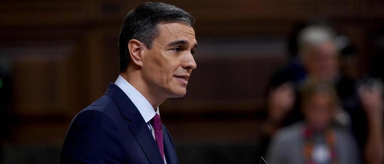 Pedro Sánchez, en el Congreso.